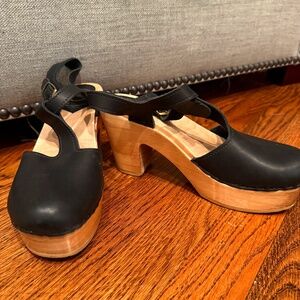 No. 6 Caitlin T Strap Clog Heel